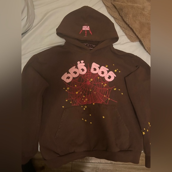 Sp5der HoodieBrownSize M